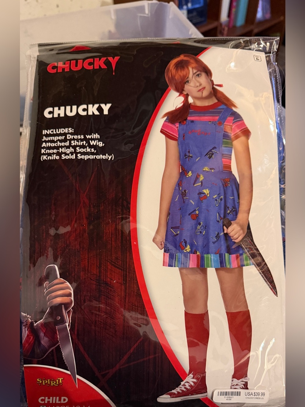 🎃 Chucky Child Costume – Size Large (12–14)